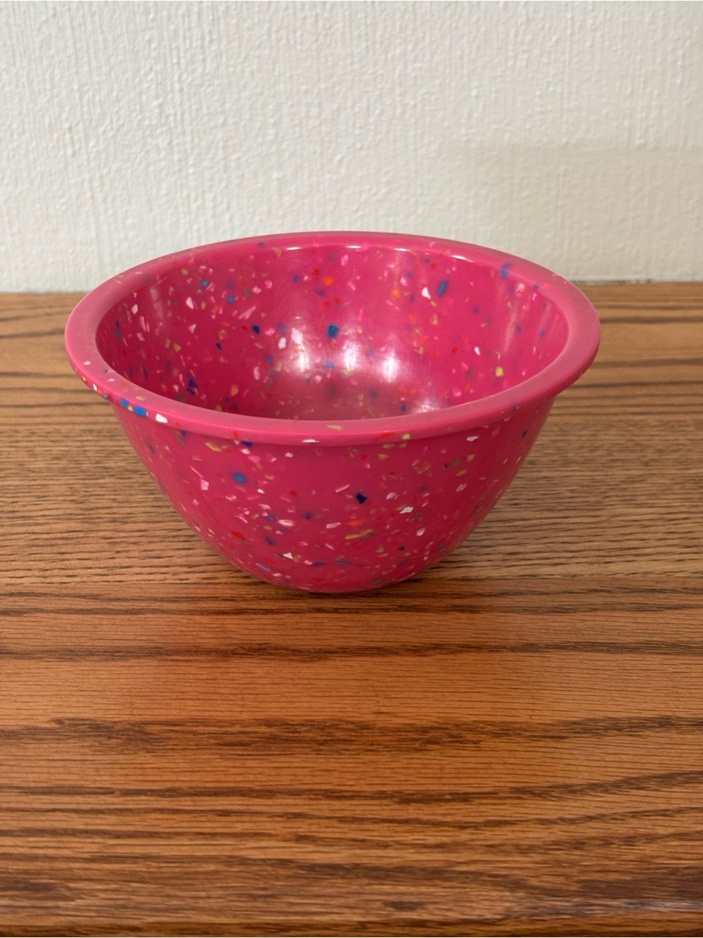 Zak Designs Small Pink Confetti Melamine Plastic Mixing Prep Bowl 5.5 x 3 inch